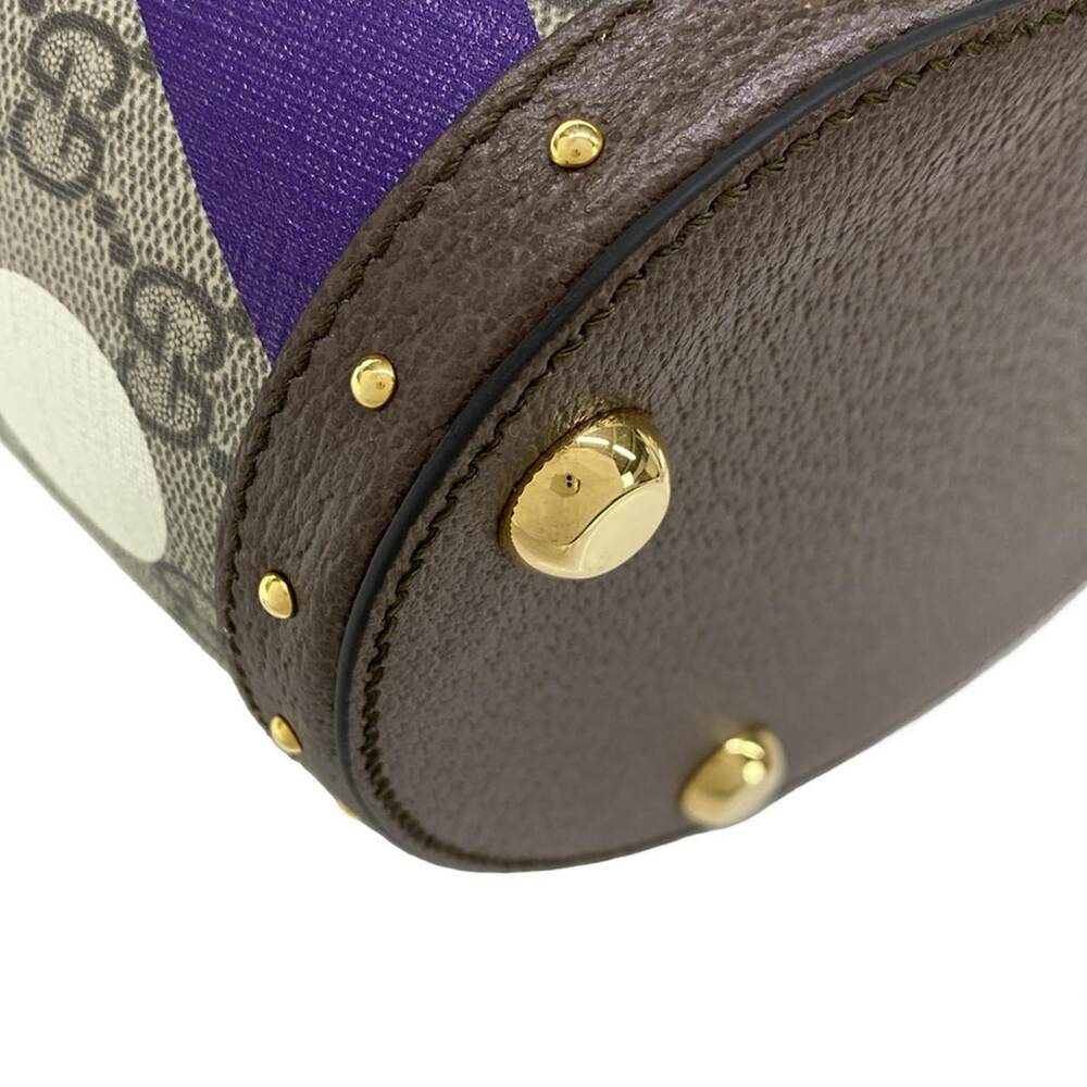 Gucci GG Plus / GG Supreme / Shelly Handbag 675882 Beige Dark Brown Multi PVC - Picture 9 of 16